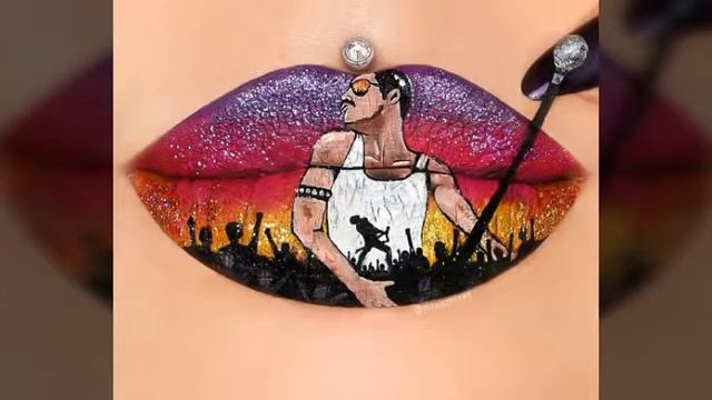 lip makeup/ Best instagram Lipstick tutorials|ideias sem limites/ необычный, странный макияж #lip смотреть онлайн