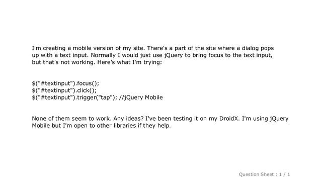 jQuery : Show virtual keyboard on mobile phones in javascript смотреть онлайн