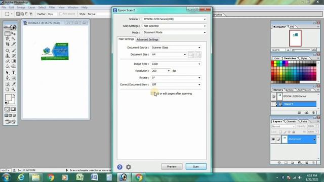 How to scan both side documents on one page by Epson | both side aadhaar in one page | photoshop 7. смотреть онлайн
