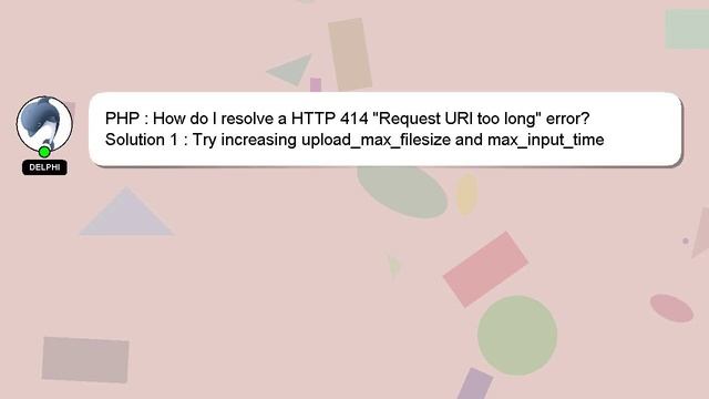 PHP : How do I resolve a HTTP 414 "Request URI too long" error? смотреть онлайн