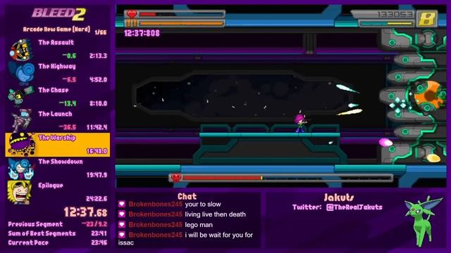 Bleed 2 Speedrun Arcade New Game Hard [23:21] смотреть онлайн