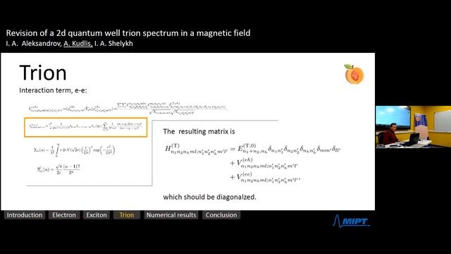 Seminar on "Revision of a 2d quantum well trion spectrum in a magneticfield" by Andrey Kudlis, PhD. смотреть онлайн