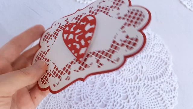 Скрапбукинг открытка "Ажурная валентинка" смотреть онлайн