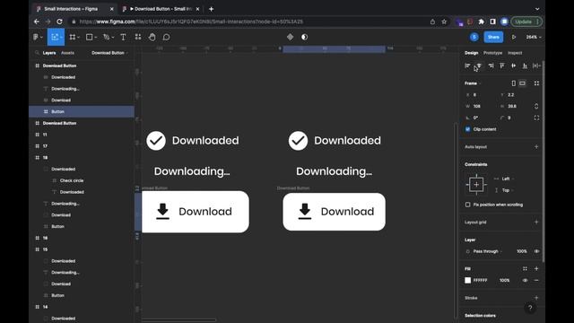 Figma Tutorial for Beginners: Download Button Interaction смотреть онлайн