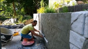 Ещё один забор из арт бетона в копилку.