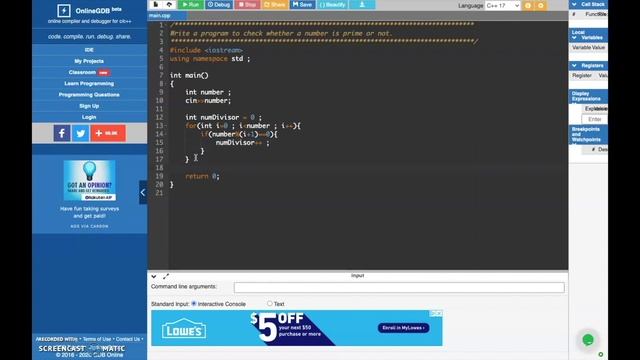 Demo 4.4 Loops - Prime Number смотреть онлайн