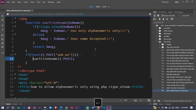 How to allow alphanumeric only using PHP ctype alnum Function | PHP Beginners Tutorials | eWaySol смотреть онлайн