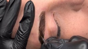 Пудровое напыление бровей