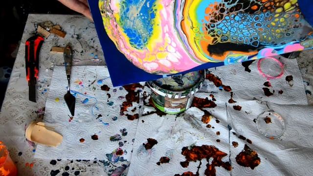 РИСУЕМ ЖИДКИМ АКРИЛОМ. FLUID ART. смотреть онлайн