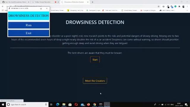 Drowsiness Detection System in OpenCV and Flask in Python смотреть онлайн