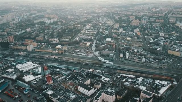 Панорама Минска от 30.12.2017. с высоты птичьего полета смотреть онлайн