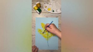 РИСУЕМ МИМОЗУ ВАТНЫМИ ПАЛОЧКАМИ?