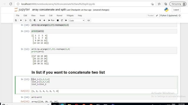 Python Numpy Part 4 : Array concatenation (2 methods for concatenation) смотреть онлайн