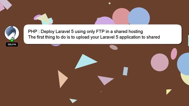 PHP : Deploy Laravel 5 using only FTP in a shared hosting смотреть онлайн