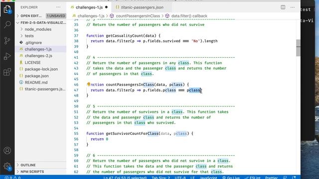 04 Titanic Data solving titanic problems - learn Data Visualization with JavaScript смотреть онлайн