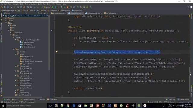 Android App Development Tutorial 28: ListView item onClickListener смотреть онлайн