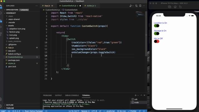 React Native Tutorial 26 - React Native Custom Switch Component смотреть онлайн
