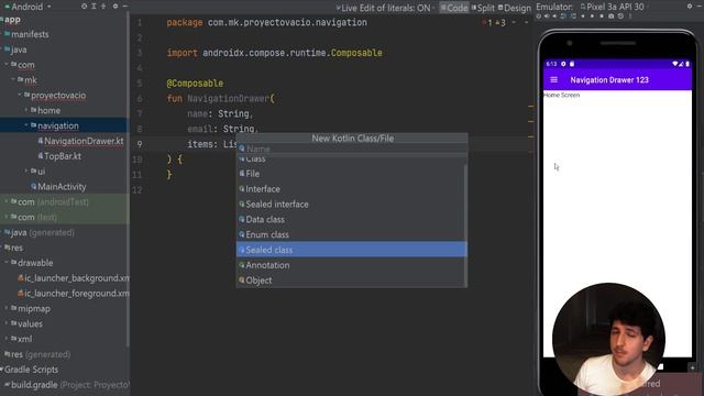 Navigation Drawer en Jetpack Compose смотреть онлайн