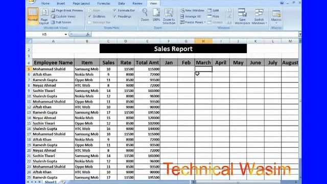 Freeze panes in excel 2003, 2007, 2013, 2016 || by Abdul Wasim Fahim смотреть онлайн