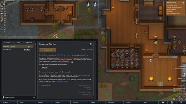MY RIMWORLD COW SAVE ME! Part 4 / Let's Play RimWorld / RimWorld Royalty Expansion Playthrough! смотреть онлайн