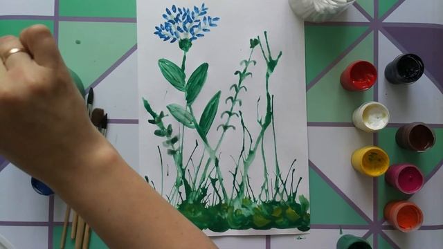 Рисование. Цветочная поляна смотреть онлайн