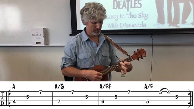 Lucy In The Sky With Diamonds Beatles Ukulele Tutorial смотреть онлайн