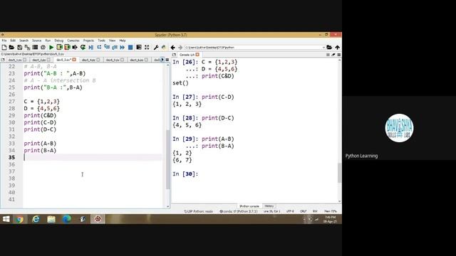 Workshop on Python for 15 Days : Day 5 : Sets смотреть онлайн