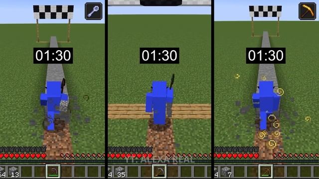 netherite pickaxe + mining fatigue vs wooden pickaxe + haste смотреть онлайн