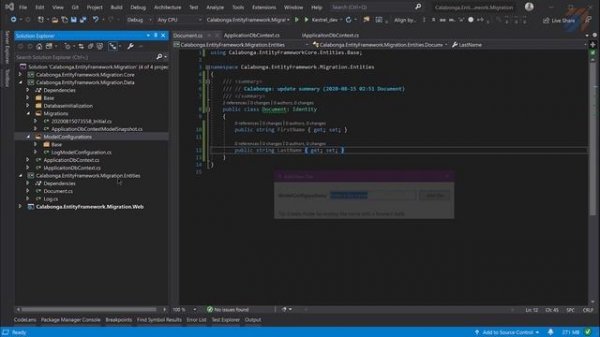Миграции в EntityFramework Core