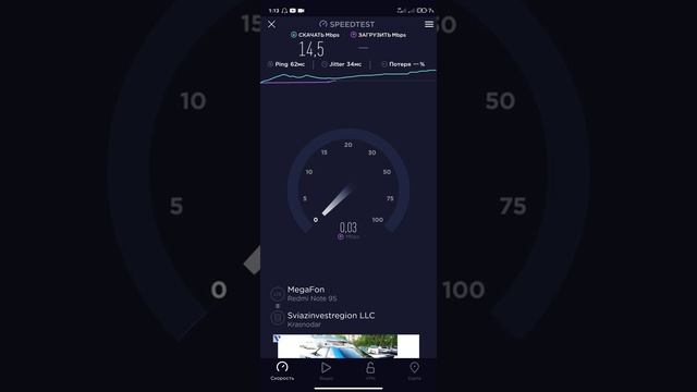 Тест скорости Мегафон 4G + в час ночи + наилучшие результаты скорости интернета смотреть онлайн