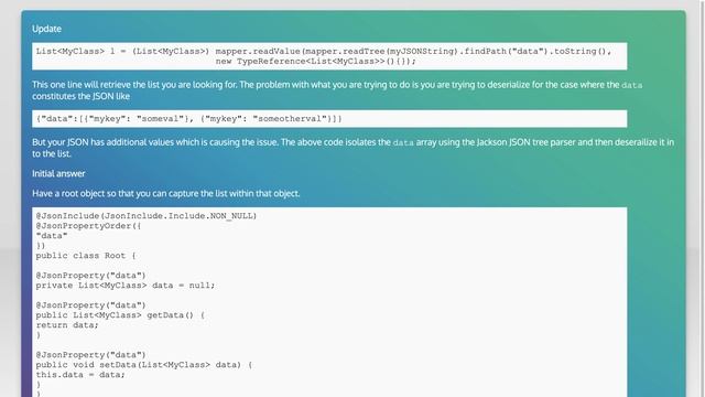 Embedded list of Data Object in Jackson смотреть онлайн