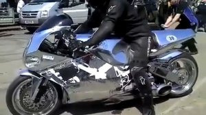 Мотоцикл с двигателем от вертолета