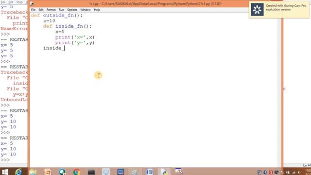 CBSE-Class 12 Python – Ch 3 – Scope of Variables ,LEGB rule – Sumitha Arora – Lec 4 – Eng - Sasikal смотреть онлайн