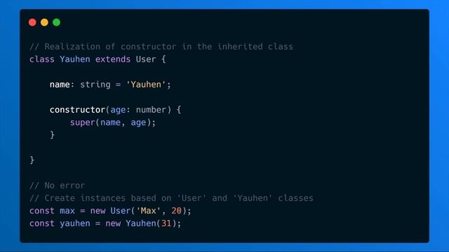 TypeScript #7 Наследование (Inheritance) смотреть онлайн