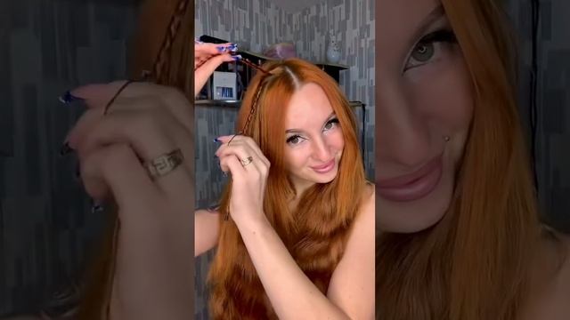 Кошачьи ушки? Мррр))) #прическа #прическасамойсебе смотреть онлайн