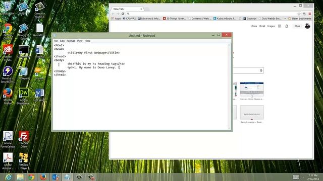 Using a Text Editor to Create a Simple HTML Web page смотреть онлайн