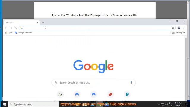 Fix Windows Installer Package Error 1722 in Windows 10 смотреть онлайн