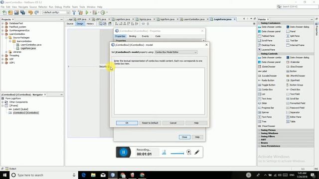 How to add combo-box in java project using netbeans смотреть онлайн