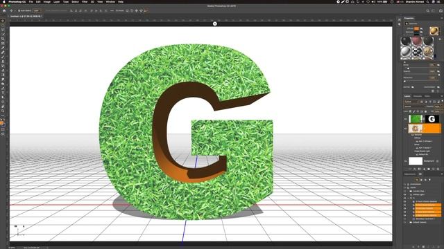 3D Grass Text Effect in Photoshop смотреть онлайн