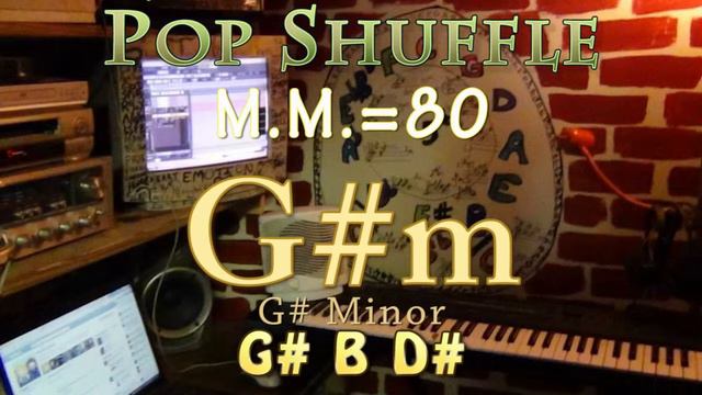 G#m Minor - One Chord JamTrack - Pop Shuffle M.M. = 80 смотреть онлайн