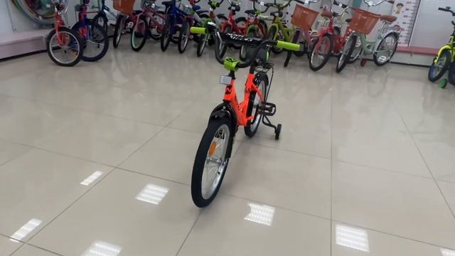 Велосипед детский Novatrack 18" Vector 1-скоростной оранжевый П000011877 смотреть онлайн
