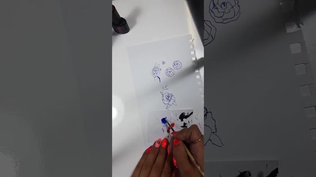 роза на ногтях часть 2