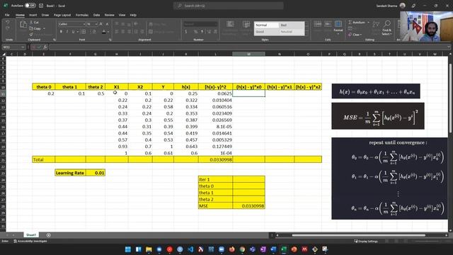 Understanding Gradient Descent Using Excel смотреть онлайн
