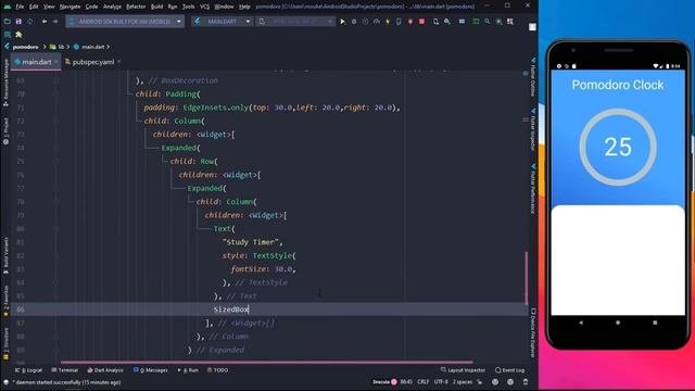 Timer Clock App using Flutter смотреть онлайн