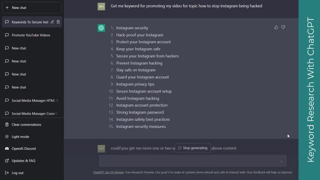 ChatGPT Keyword Research For Youtube Video Title and Tags - Chat GPT Keyword Research Tool in 2023 смотреть онлайн