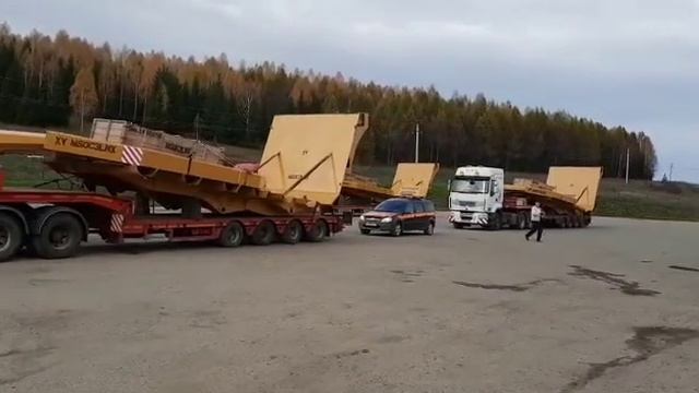 Сопровождение негабаритного груза, ширина 4.3м, маршрут Санкт-Петербург-Красноярск. #Safetyfirst смотреть онлайн
