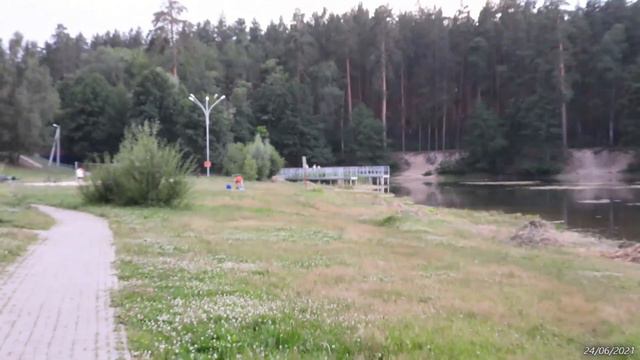 Выкосили камыш вдоль берега Зелёного пляжа Лесного пруда в Заречном 24/06/2021. Зачем? смотреть онлайн