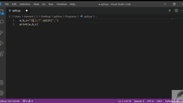 Take Many input in one line|| Split Method|| Python in Hindi смотреть онлайн