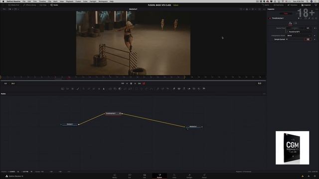 Как сделать эффект настоящего старого кино во Fusion. Нод Timestretcher