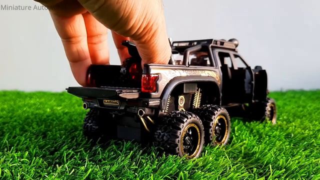Unboxing Ford Raptor - 6x6 Hennessey Velociraptor Diecast scale model | Miniature Autoworld смотреть онлайн